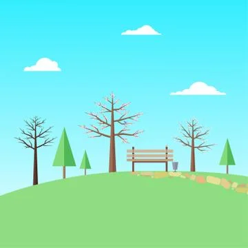 Flat spring Stock Illustration
