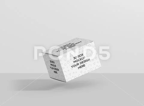 Flat square box air frontview PSD Template