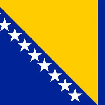 Flat Square Country  Flag Button Vector Stock Illustration