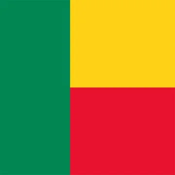 Flat Square Country  Flag Button Vector Stock Illustration