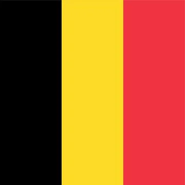 Flat Square Country  Flag Button Vector Stock Illustration