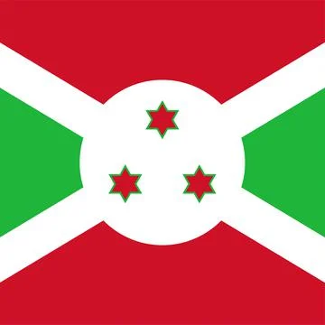 Flat Square Country  Flag Button Vector Stock Illustration