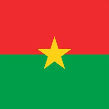 Flat Square Country  Flag Button Vector Stock Illustration