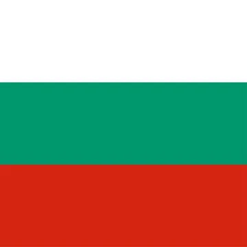 Flat Square Country  Flag Button Vector Stock Illustration