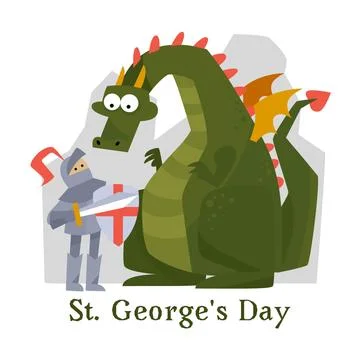 Flat st. george's day illustration Stock Illustration