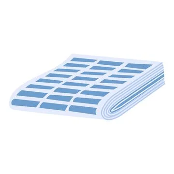 Flat Stack Of Fresh Paper Newspapers Icon Illustrazione stock