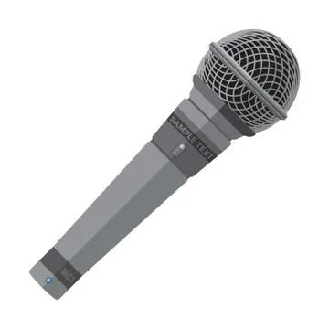 Flat stage microphone Stock Illustration