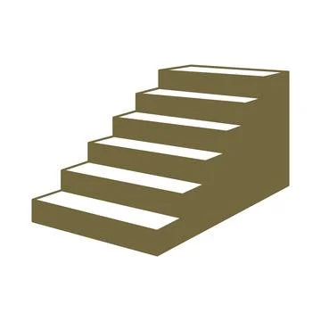 Flat staircase icon. Minimalist vector concept for progress or design use. 스톡 일러스트