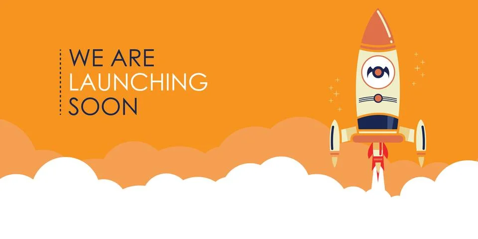 Flat Start Up Project With Rocket Stock Illustration