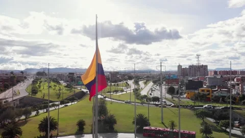 Flat static colombia flag h Video stock 247454435