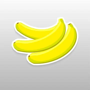 Flat sticker berry Stock Illustration