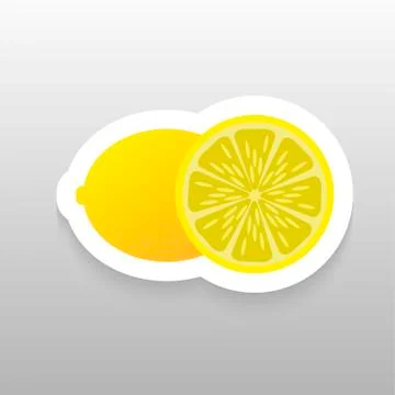 Flat sticker berry Stock Illustration