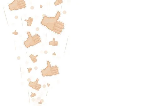 Flat like sticker. Thumb up like icon. Flat cartoon vector illustration Иллюстрация