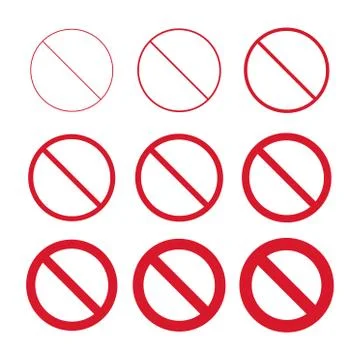 Flat Stop Icon isolated on white background. Modern vector illustration. Red Stock Illustration