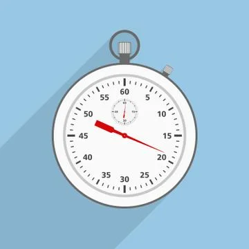 Flat Stopwatch Stock Illustration