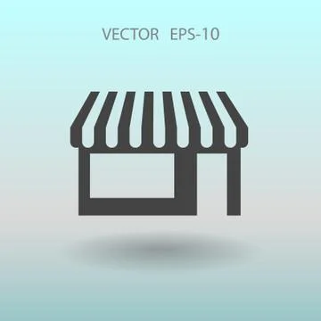 Flat Store icon, vector illustration Stock Illustration