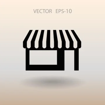 Flat Store icon, vector illustration Stock Illustration