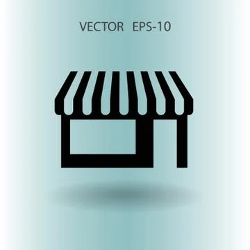 Flat Store icon, vector illustration Stock Illustration
