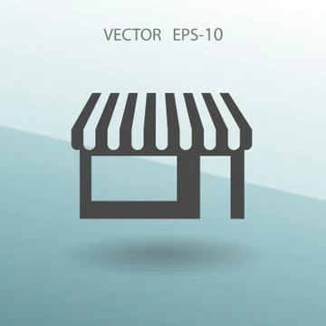 Flat Store icon, vector illustration Stock Illustration