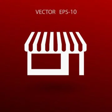Flat Store icon, vector illustration Stock Illustration