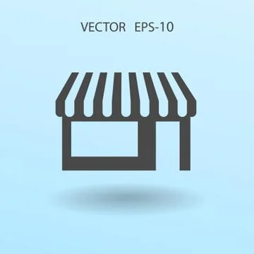 Flat Store icon, vector illustration Stock Illustration