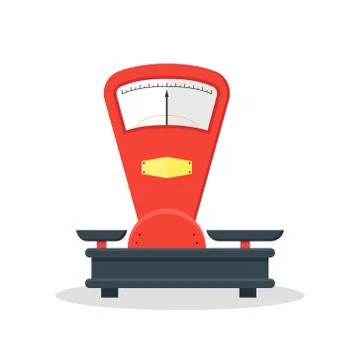 Flat store weigher Stock Illustration