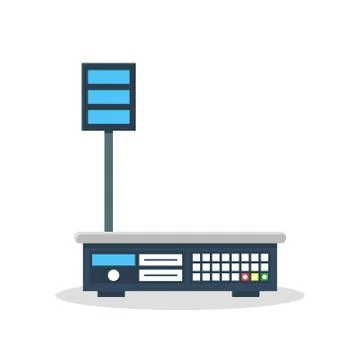Flat store weigher Stock Illustration