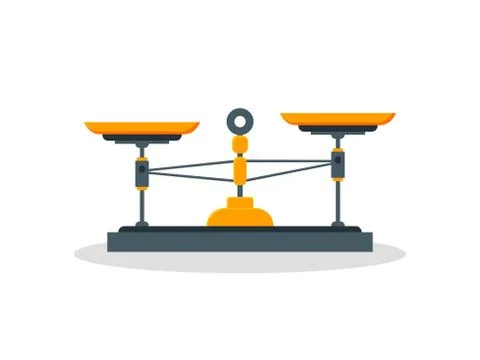 Flat store weigher Stock Illustration