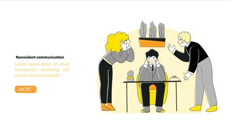 Flat stress management for concept design. Flat vector landing page template Stock Illustration