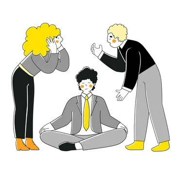 Flat stress management for concept design. Business vector illustration. Stock Illustration