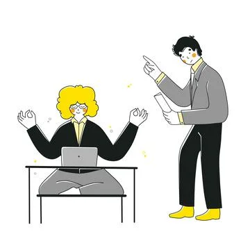 Flat stress management for concept design. Business vector illustration. Stock Illustration