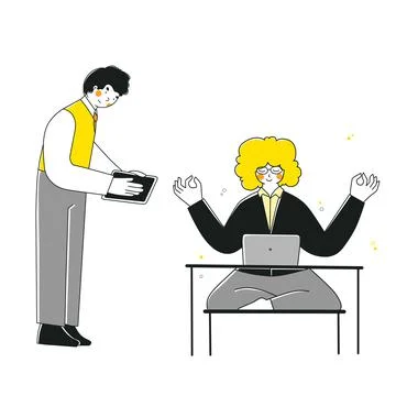 Flat stress management for concept design. Business vector illustration. Stock Illustration