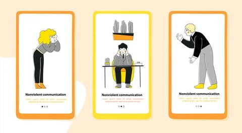 Flat stress management for concept design. Flat vector landing page template Stock Illustration