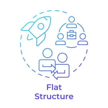 Flat structure blue gradient concept icon Stock Illustration