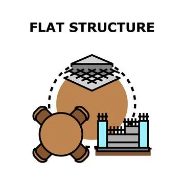 Flat structure organizational chart business hierarchy concept Ilustración de archivo