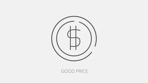 Flat style animated concept icons set of e-commerce - price, delivery, quality Stock Footage 91349641