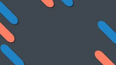 Flat style animation - 3d render computer generated creative for stylish vide Stock Illustration