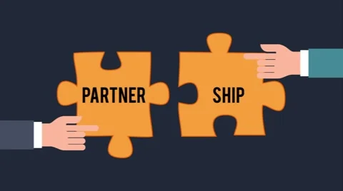 Flat style animation of hands joining puzzle pieces Stock Footage 62193693