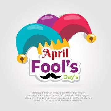 Flat style april fools day. April fools day background Stock Illustration