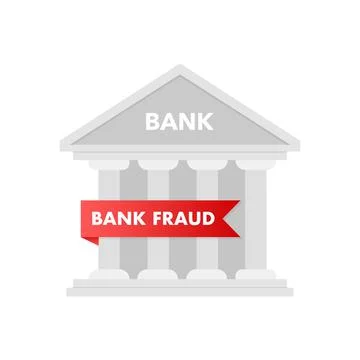Flat style with bank fraud. Data protection. Online banking Illustrazione stock