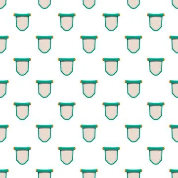 Flat style banner parchment scroll seamless pattern Illustrazione stock