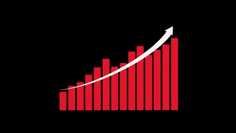 Flat Style Bar Graph Animation Representing Business Revenue, Profits, and .. Stock Footage 310203115