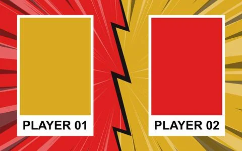 Flat style battle screen design vector illustration. A battle screen for ba.. Stock Illustration