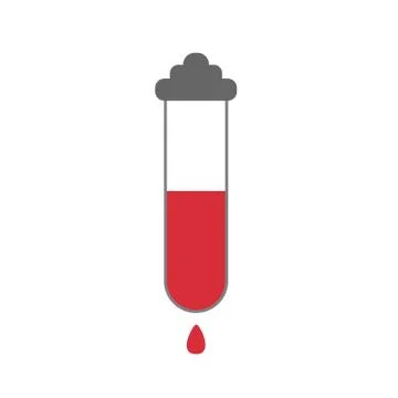 Flat style, blood sample vector icon illustration Stock Illustration