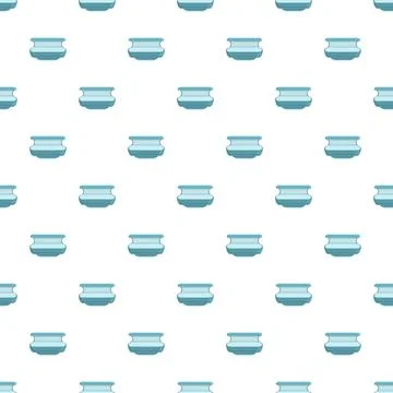Flat style blue makeup palette pattern Stock Illustration
