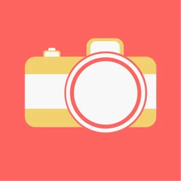 Flat style with, camera icon illustration flat Stock Illustration