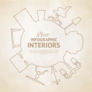 Flat style card. Stock Illustration