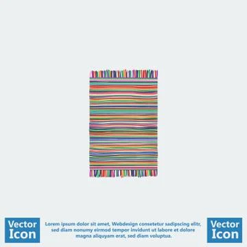 Flat style carpet icon Stock Illustration