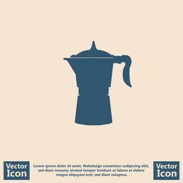 Flat style coffee esspressor icon Stock Illustration