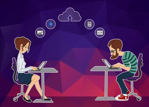 Flat style color modern vector illustration Stock Illustration